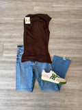 Lara Sleeveless Shirred Knit Top