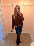 Harper Scallop Hem Sweater