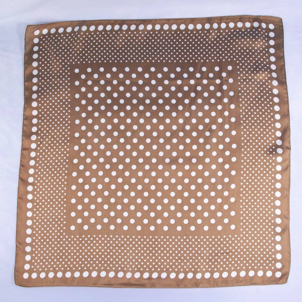 Ombre Polka Dot Print Satin Square Scarf