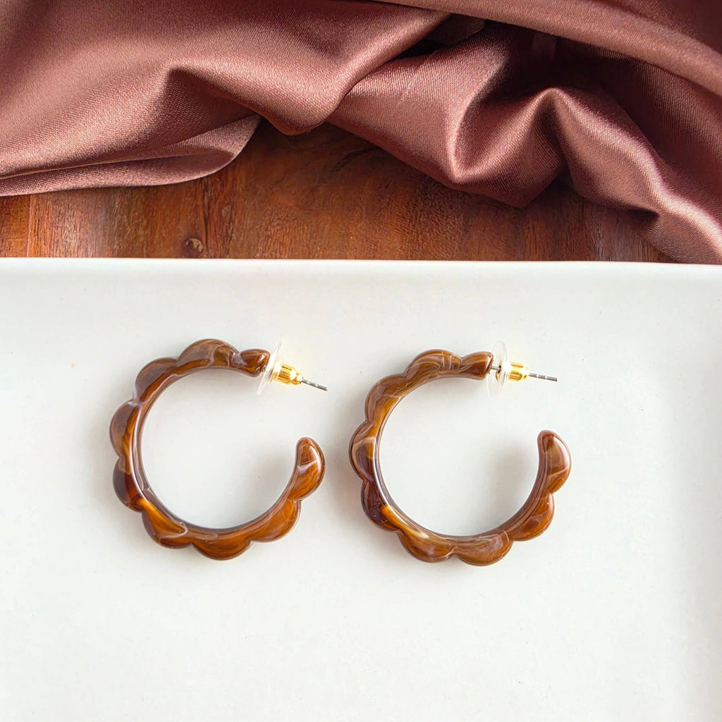 Scarlett Hoops - Cocoa Brown