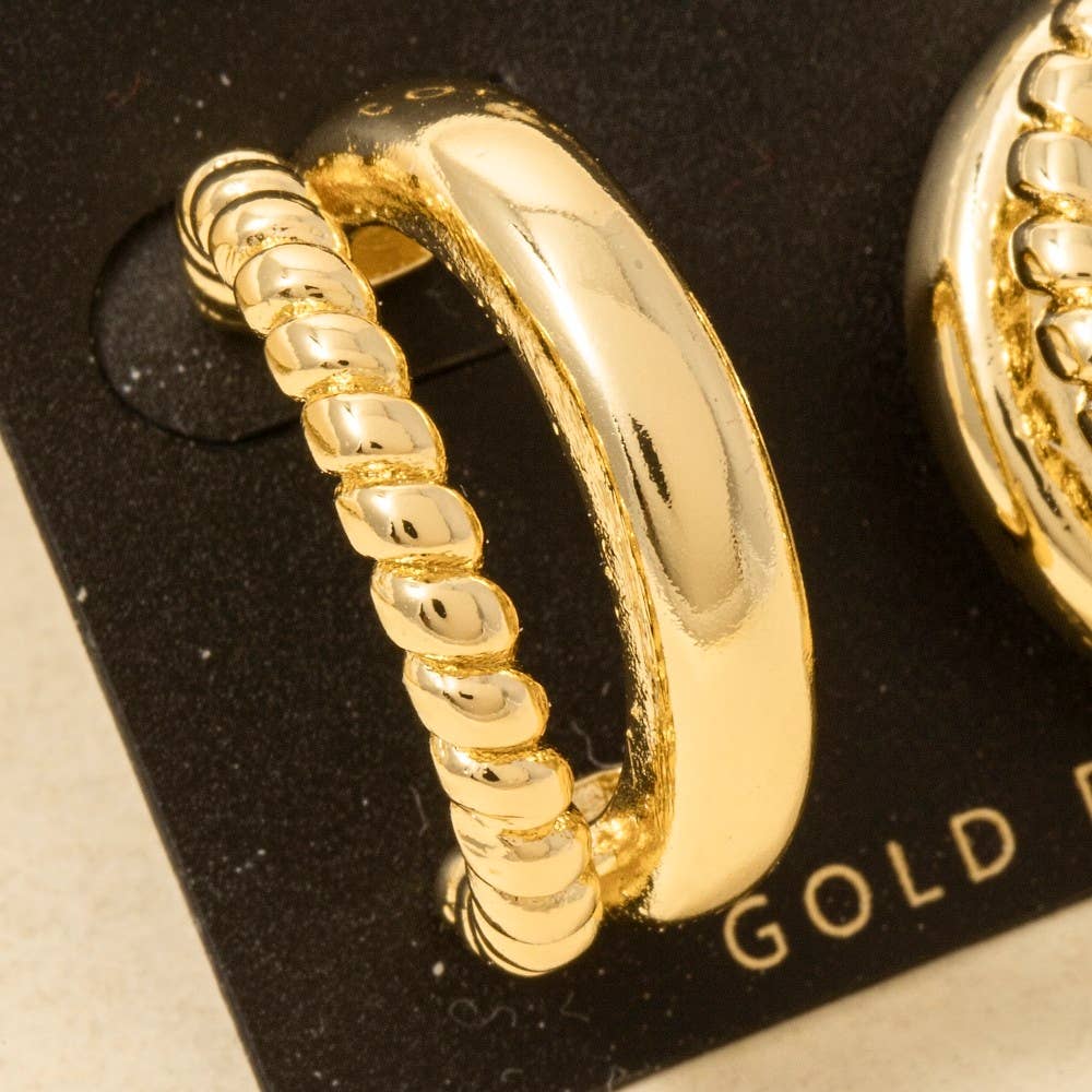 Gold Dipped Layered Hoop Earrings