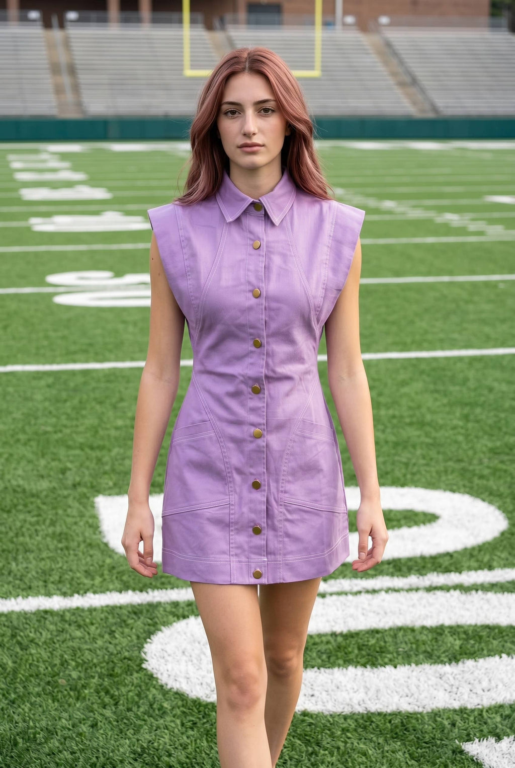 Martha Contrast Stitch Utility Dress