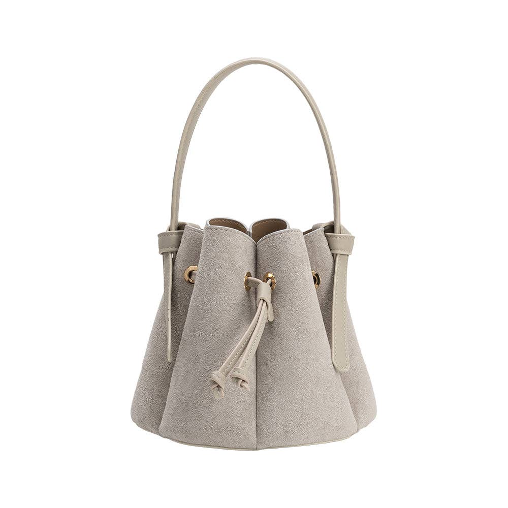 Laguna Mini L.Gray Recycled Vegan Suede Top Handle Bag