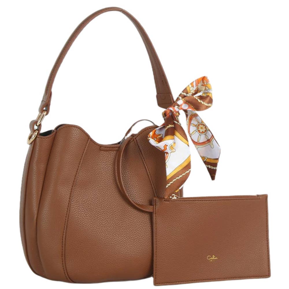 Isabelle Scarf Handle Tote Bag