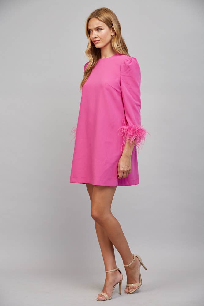 Marissa Feather Trim Dress