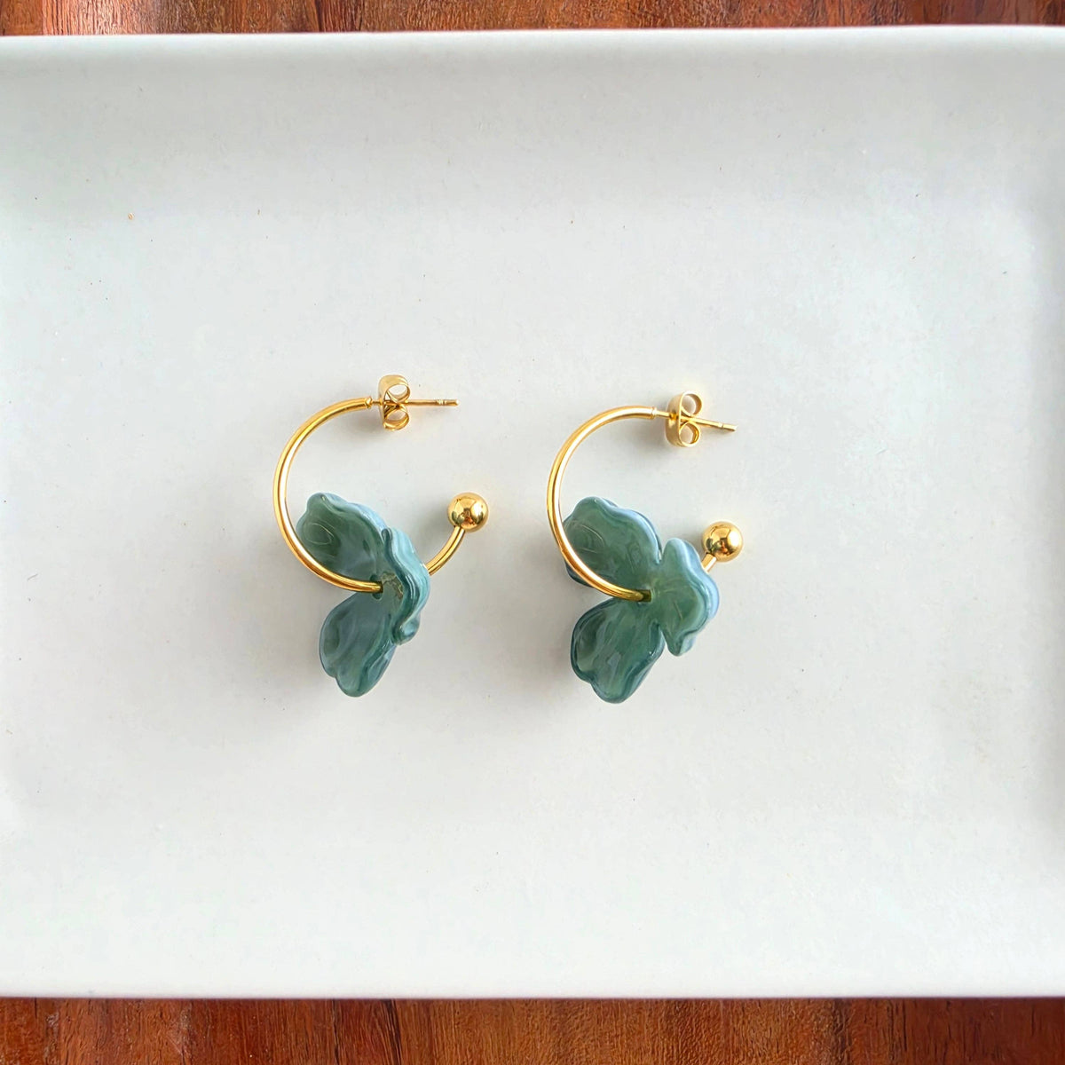 Magnolia Hoops - Alpine Green