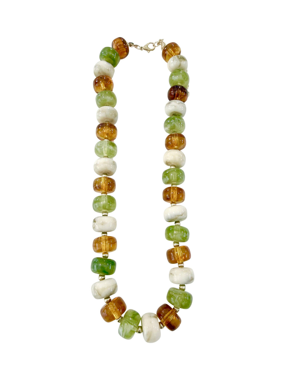 Kit Beaded Necklace - Olive Mix