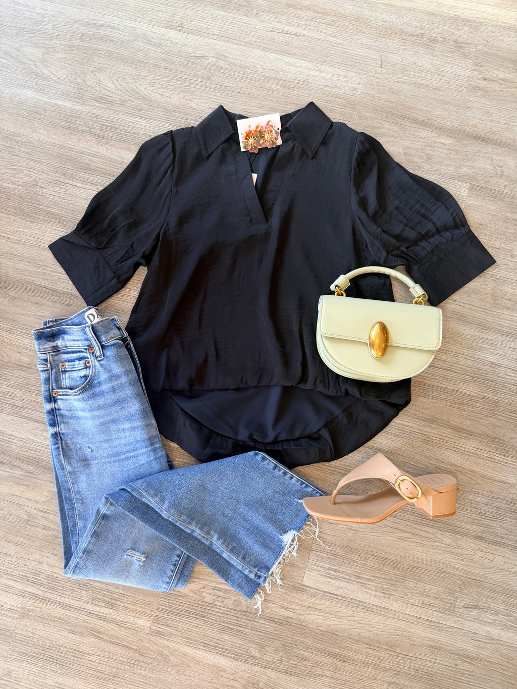 Midnight Muse Bubble Hem Top