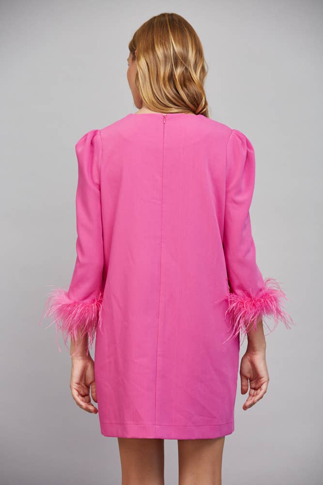 Marissa Feather Trim Dress