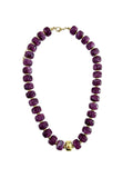 Rachel Chunky Beaded Necklace - Plum