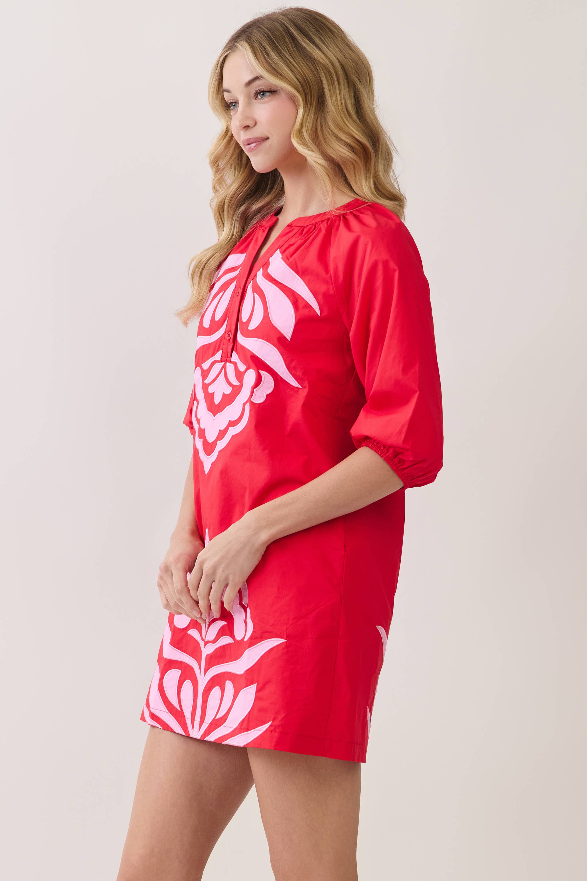 Betty Appliqué Shift Dress