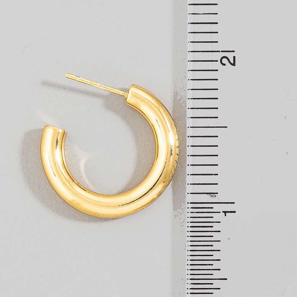 Stainless Steel Small Tube Hoop Earrings