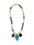 Simon Beaded CZ Necklace - Green