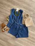 All American Pleated Denim Shorts