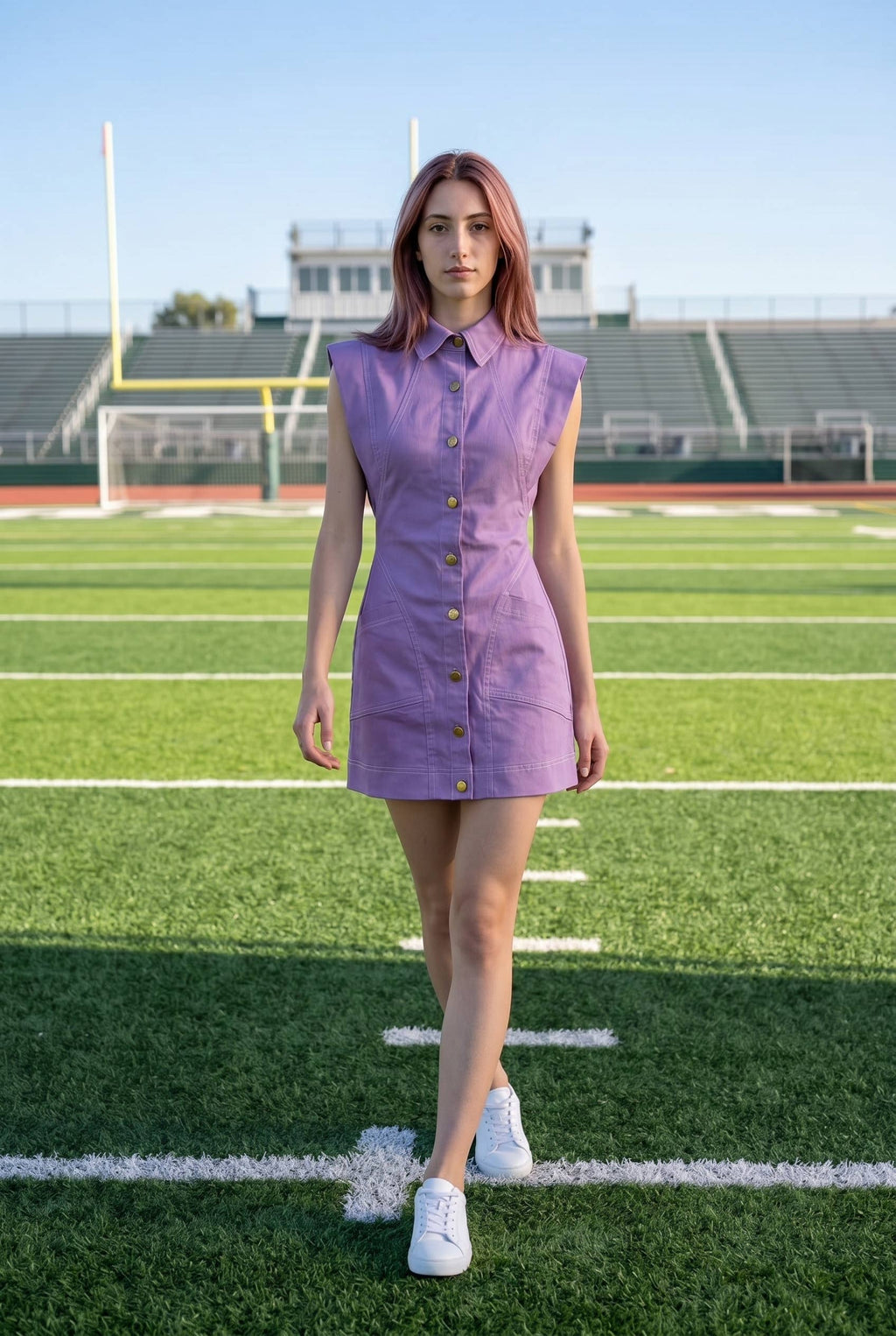 Martha Contrast Stitch Utility Dress