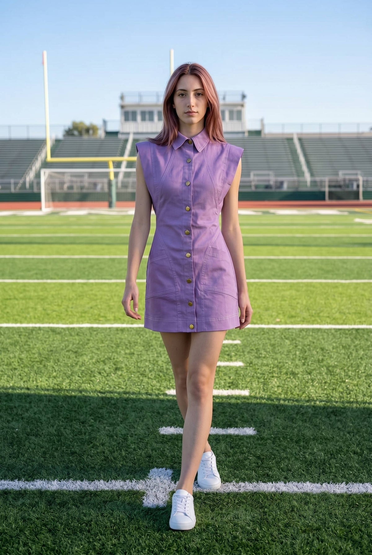 Martha Contrast Stitch Utility Dress