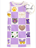 Purple Tiger Sequin Tank Dress 