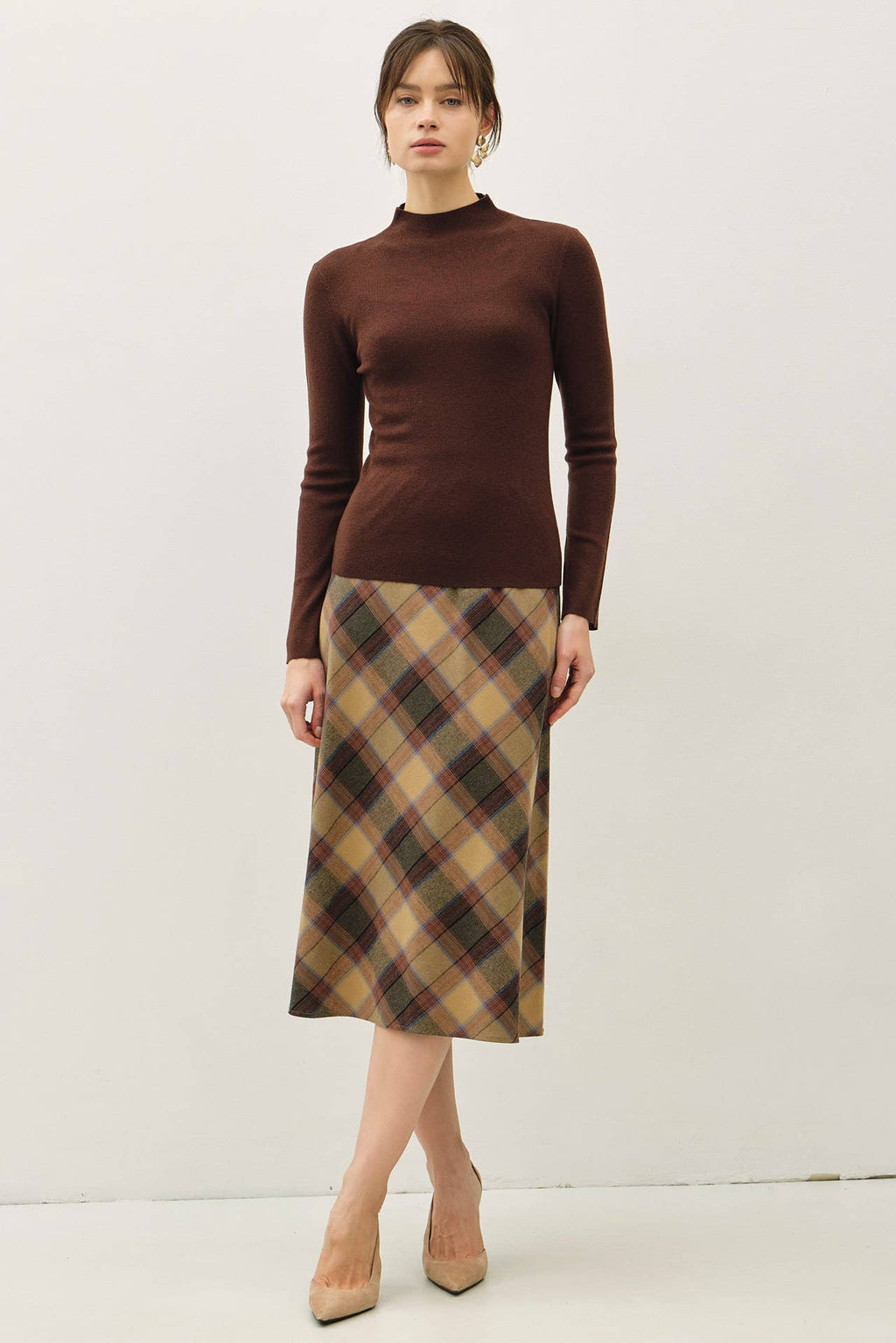 Gigi Mock Neck Ribbed Top