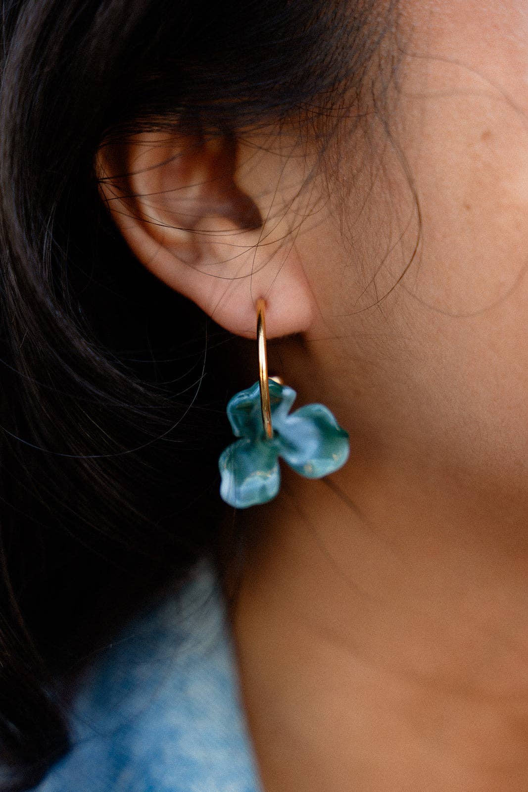 Magnolia Hoops - Alpine Green