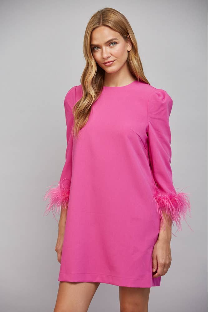 Marissa Feather Trim Dress