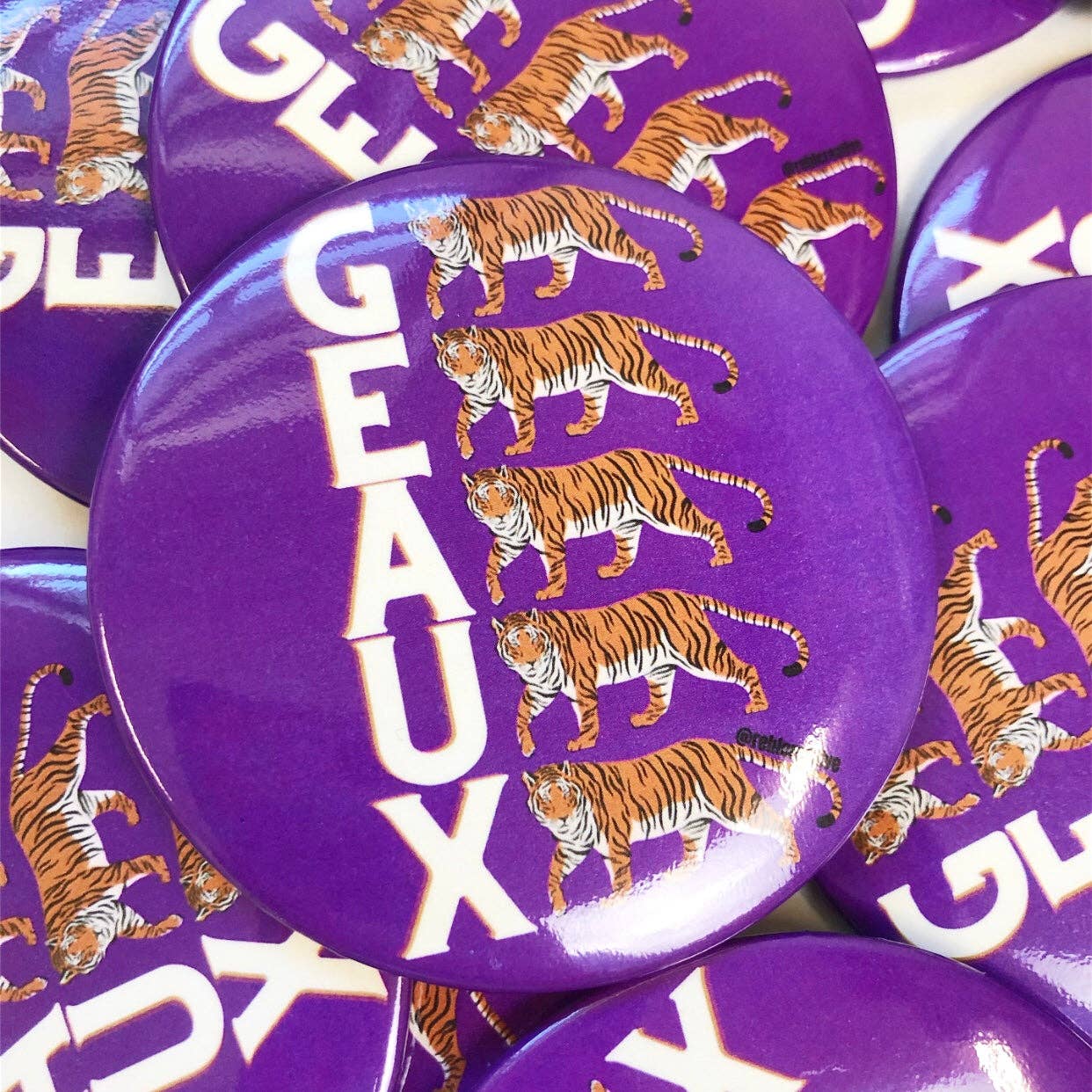 Geaux - Purple - Game Day Button