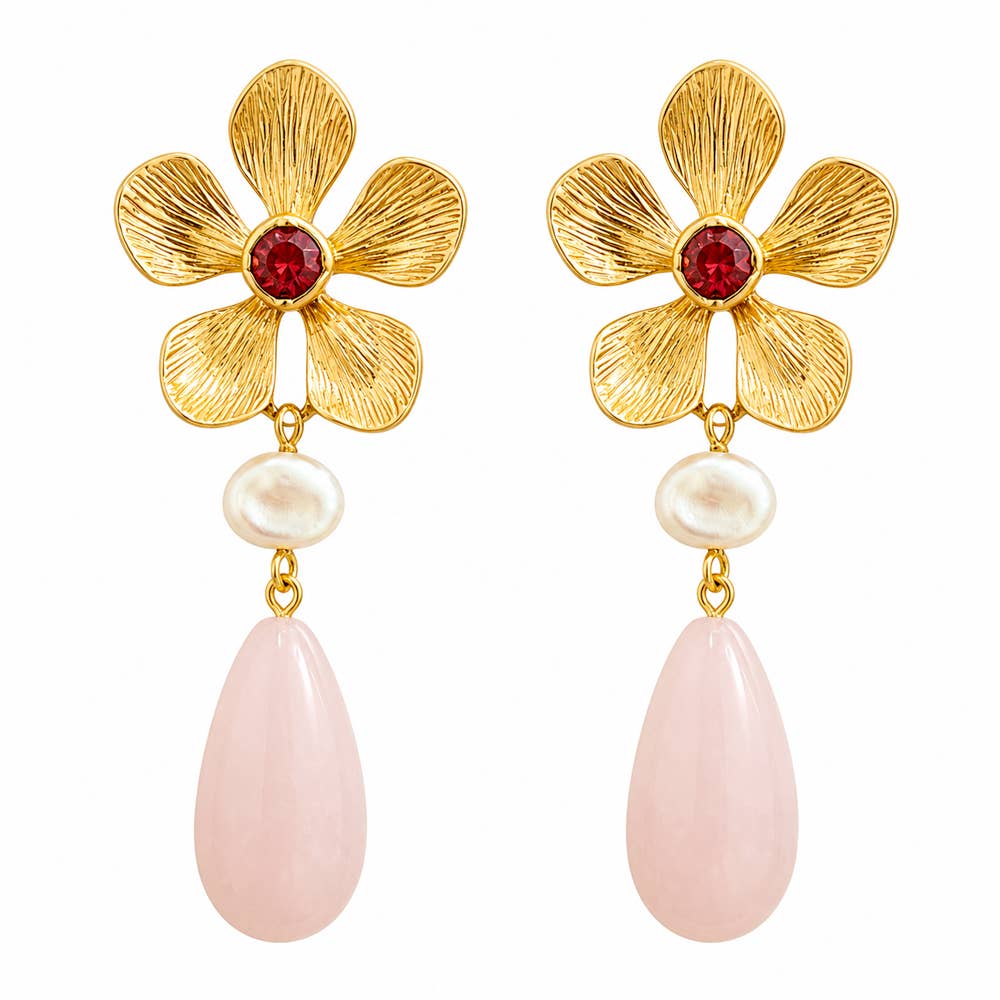 Floral Teardrop Earrings
