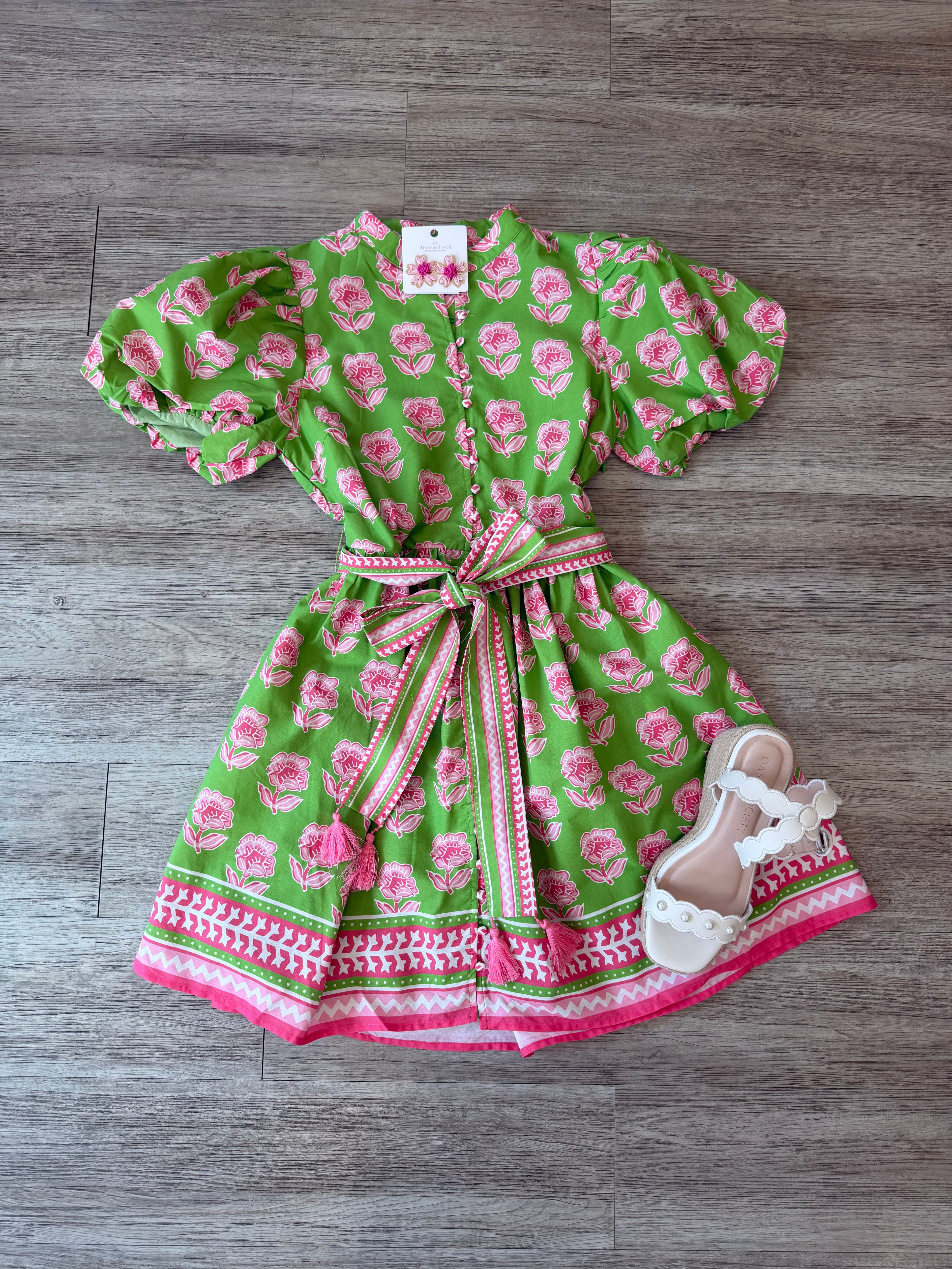 Allison Floral Belted Dress