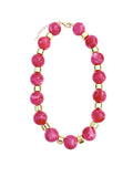 Jessica Chunky Beaded Necklace - Hot Pink