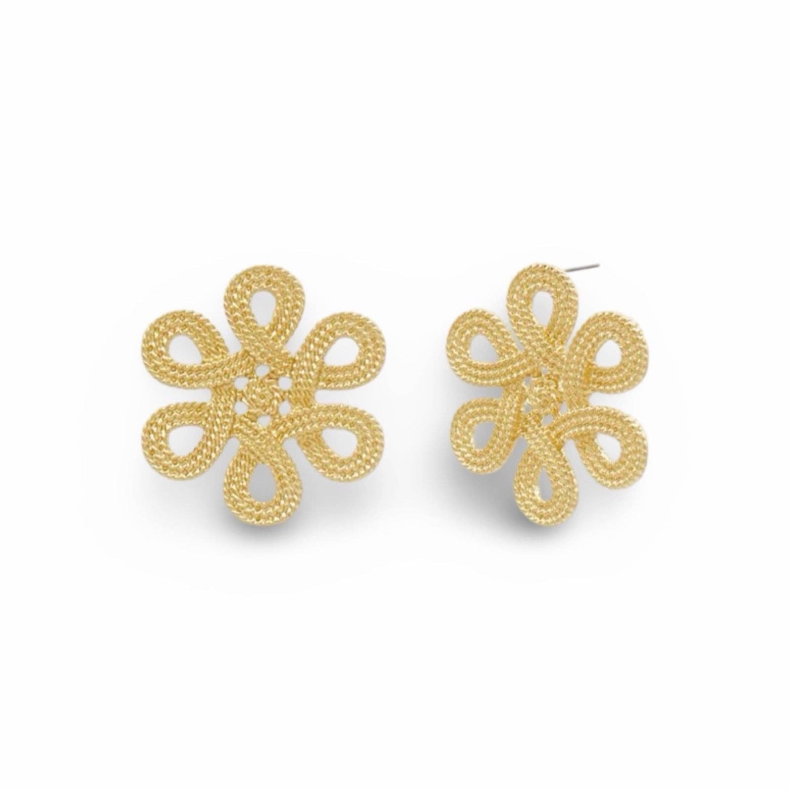 Infinity Gold Statement Stud Earrings