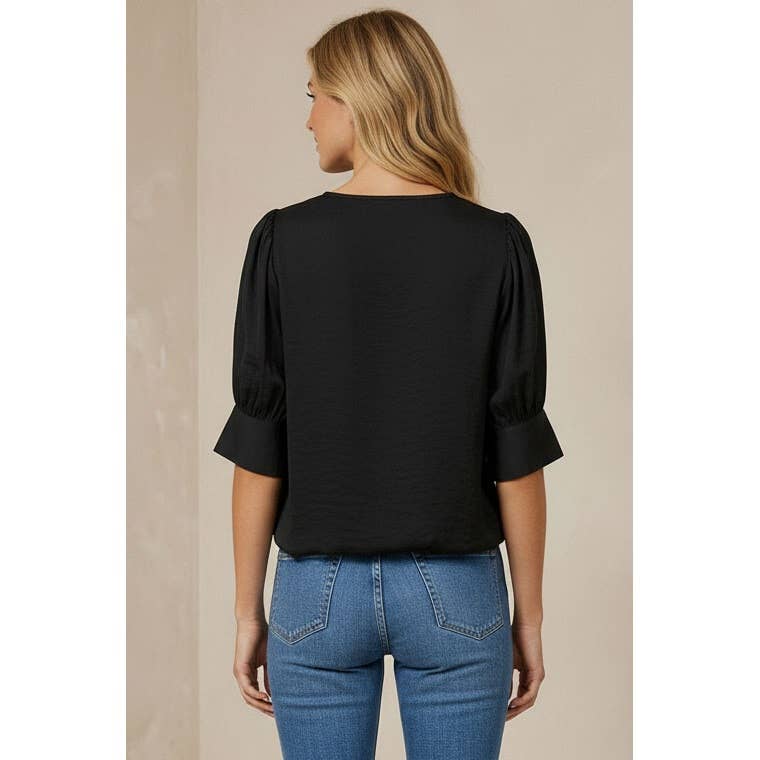 Midnight Muse Bubble Hem Top