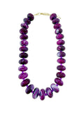 Angie Chunky Beaded Necklace - Purple