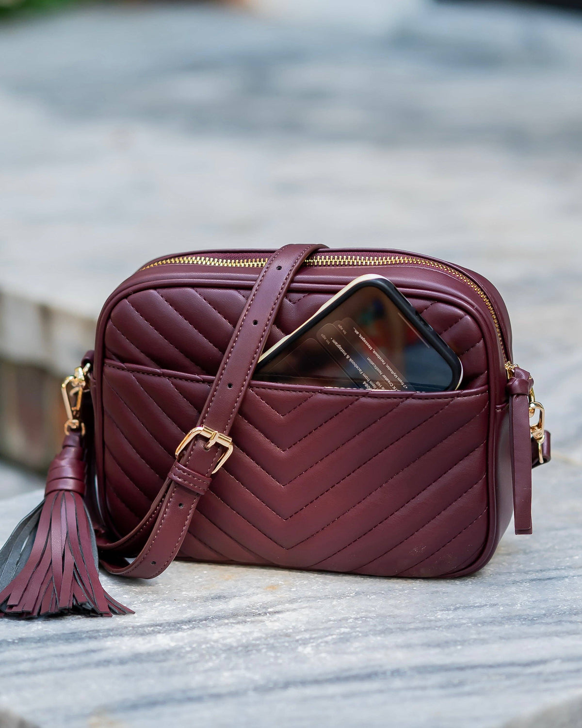 Greer Crossbody Burgundy