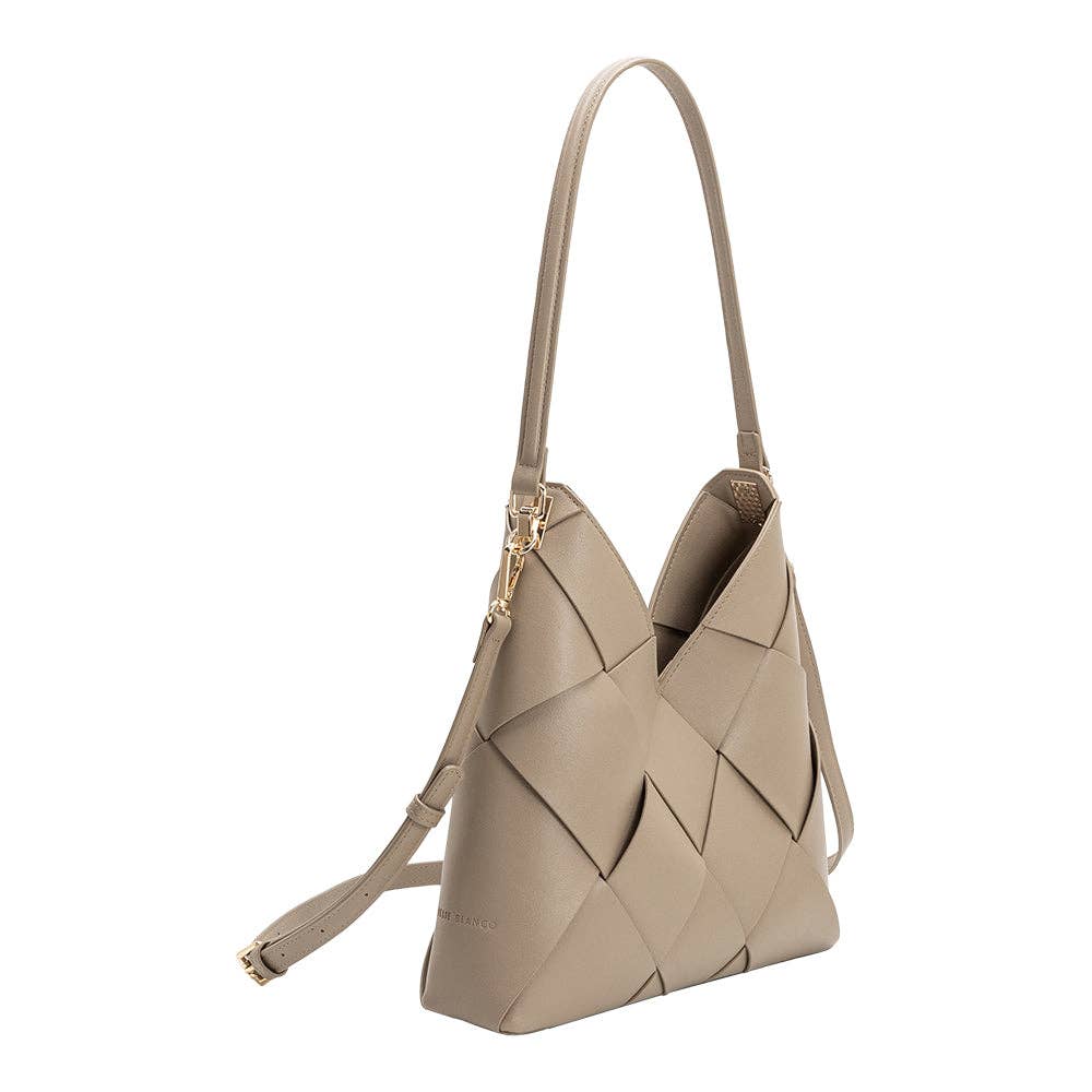 Phaedra Taupe Recycled Vegan Leather Shoulder