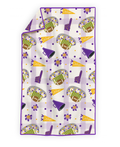 Purple & Gold Football Game Day- Microfiber Waffle Weave Tea Towel