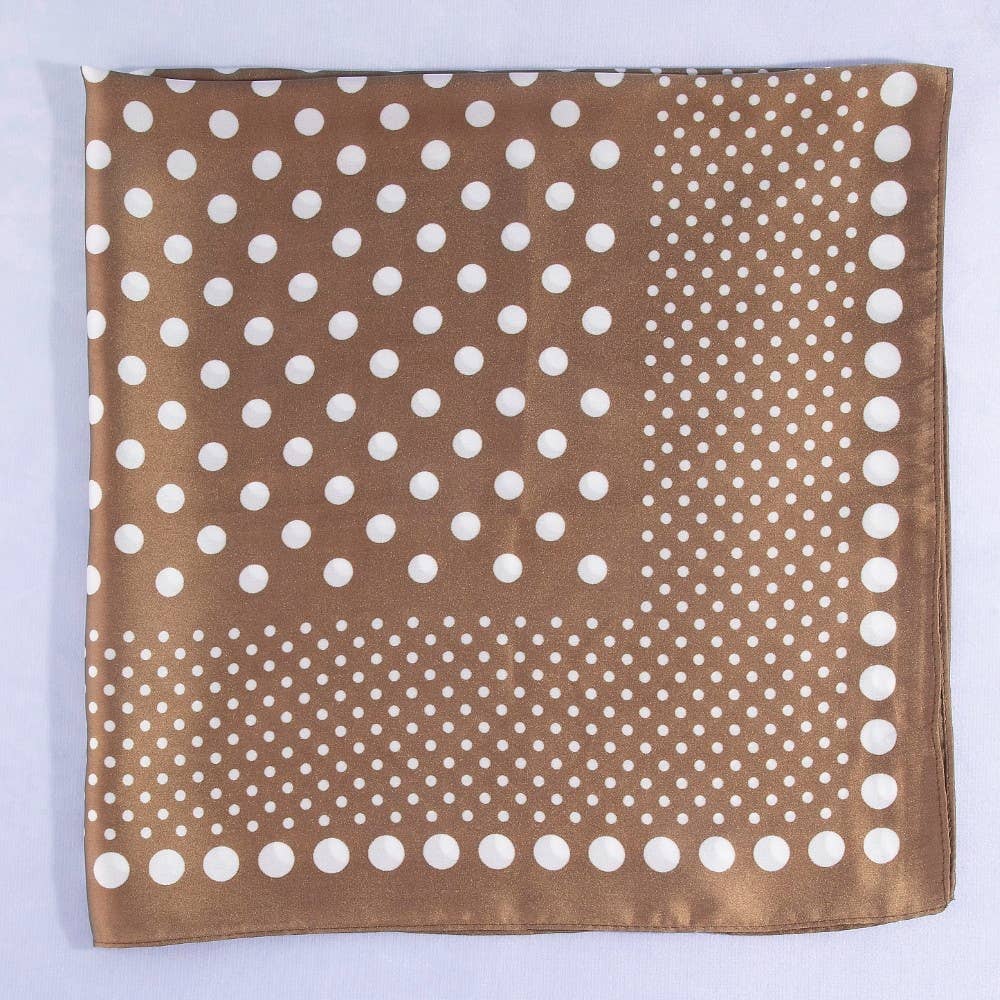 Ombre Polka Dot Print Satin Square Scarf