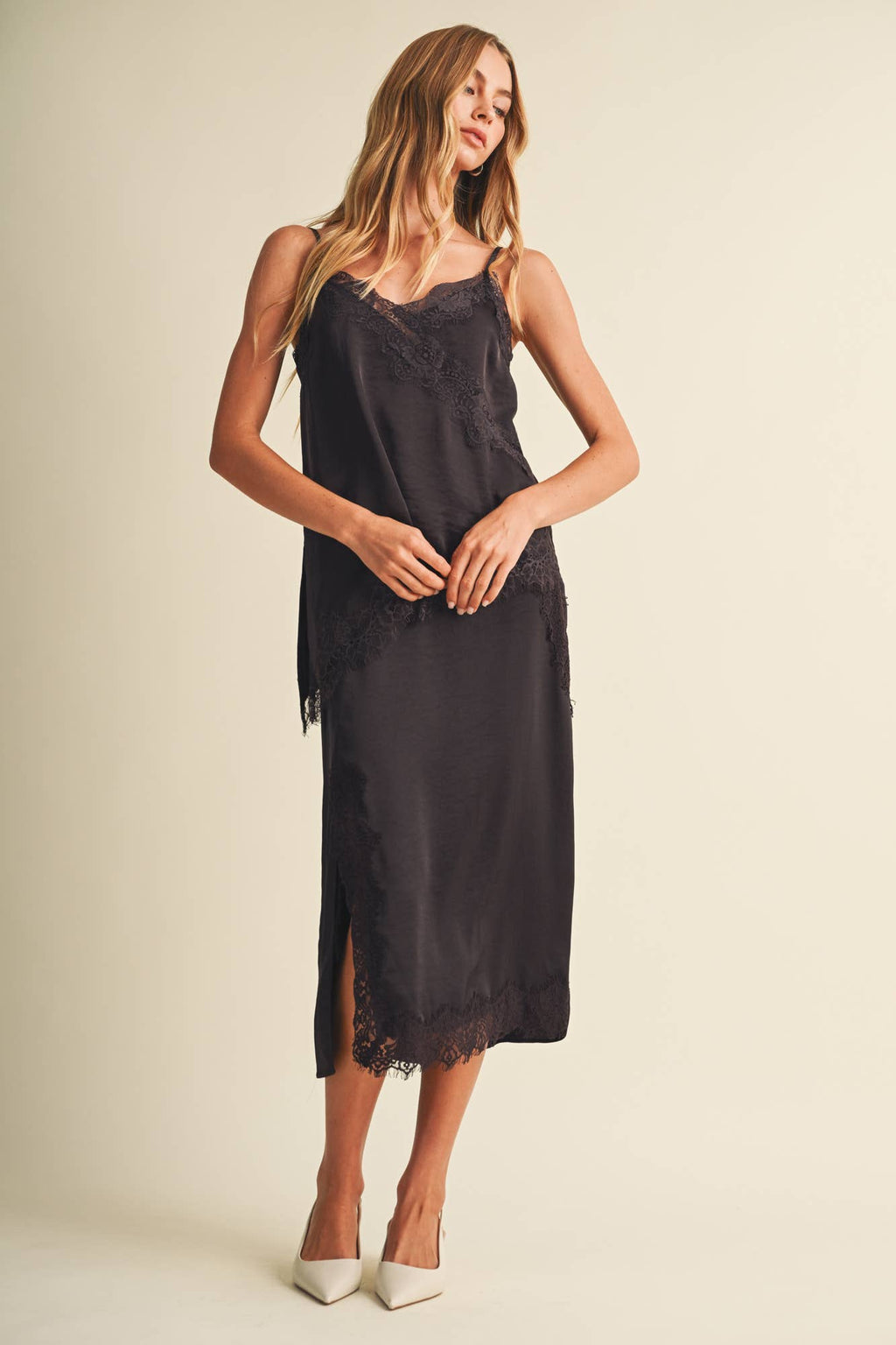 Constance Lace Slit Skirt