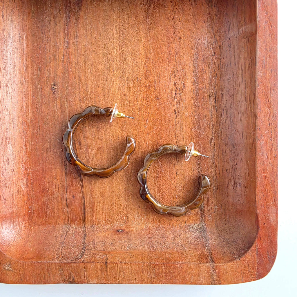 Scarlett Hoops - Cocoa Brown