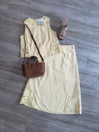Lemon Yellow Embroidered Set