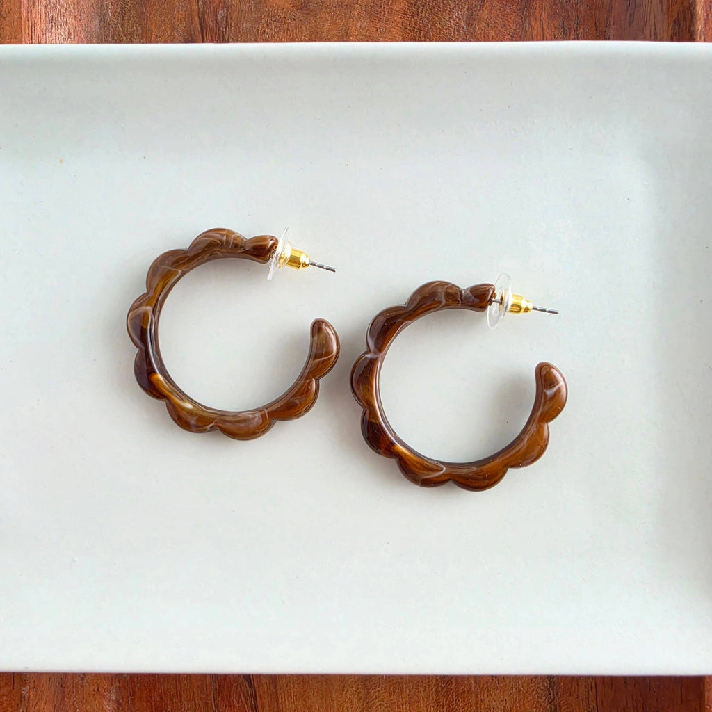 Scarlett Hoops - Cocoa Brown