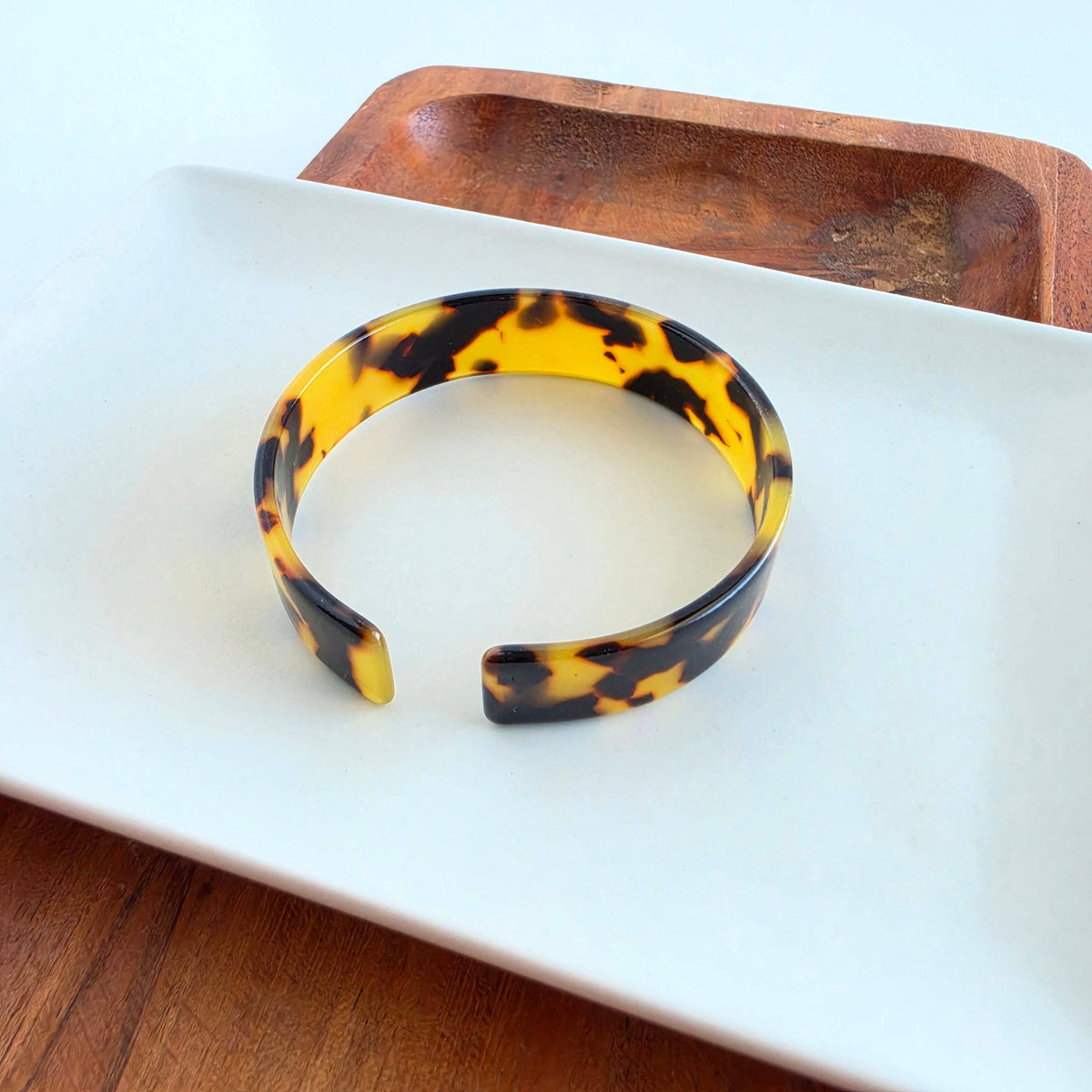 Brynn Bracelet - Tortoise Standard Acrylic Cuff