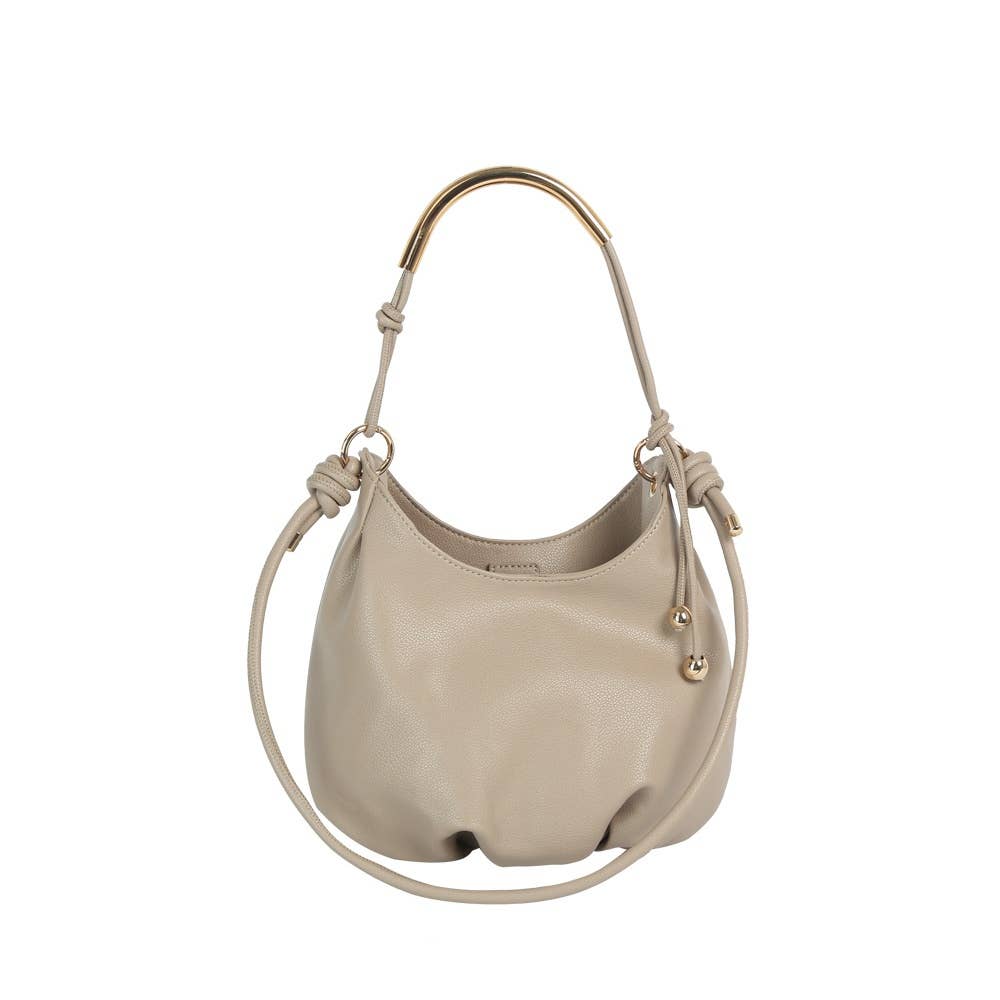 Kyle Curved Bar Handle Slouchy Bucket Bag