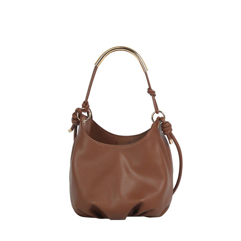 Kyle Curved Bar Handle Slouchy Bucket Bag
