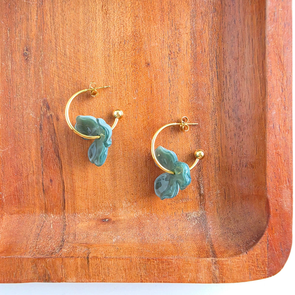 Magnolia Hoops - Alpine Green