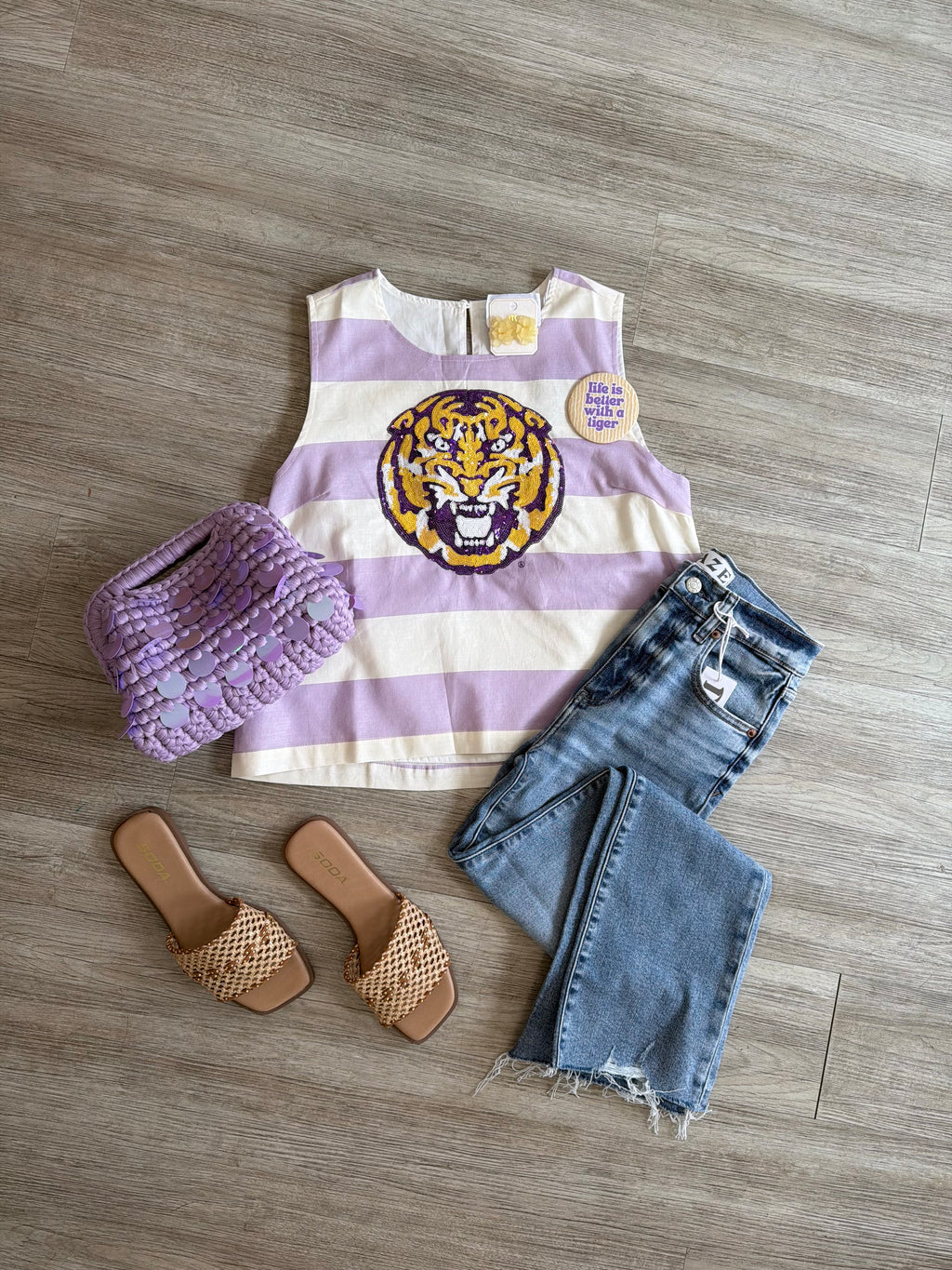 The Gameplan Linen Stripe Tank