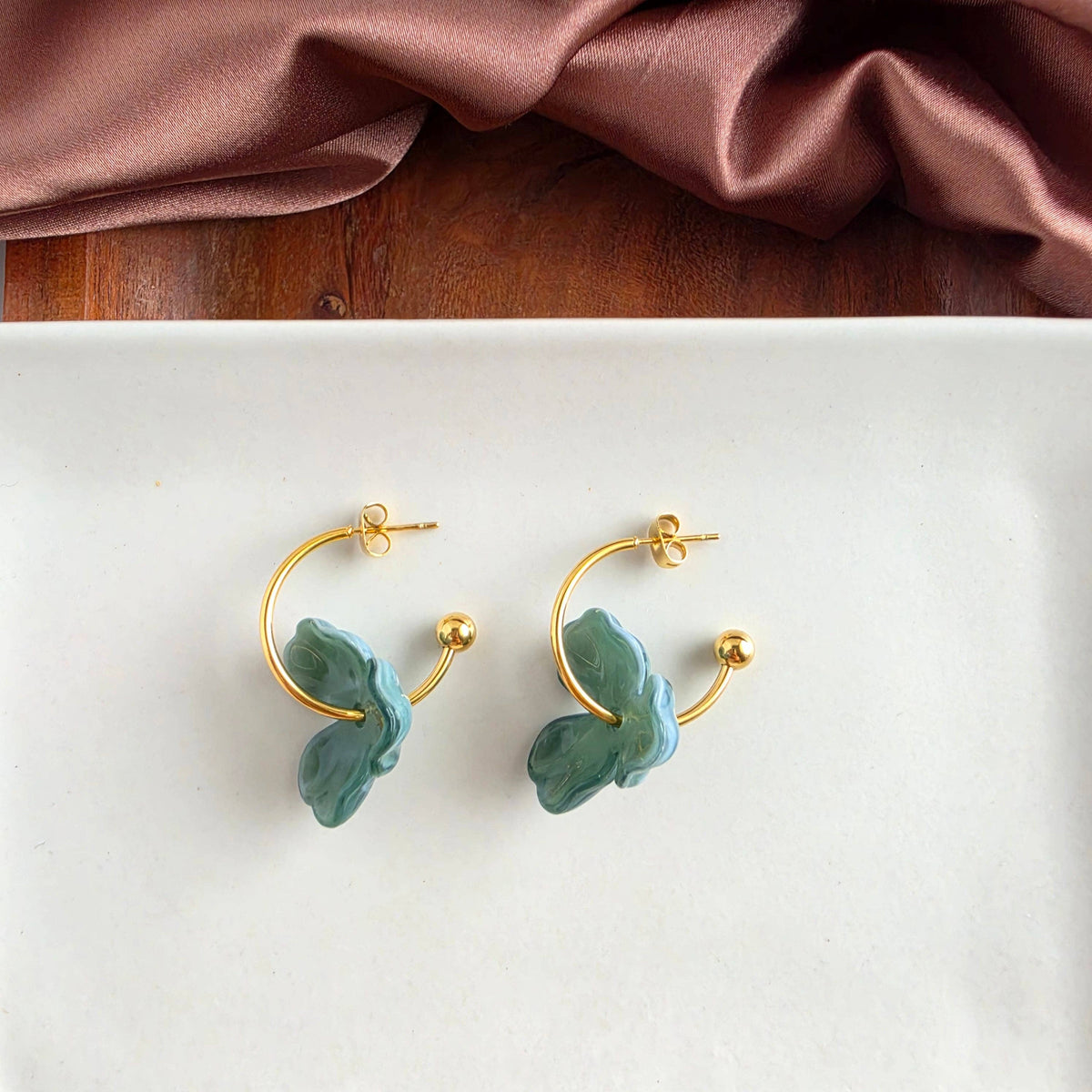 Magnolia Hoops - Alpine Green