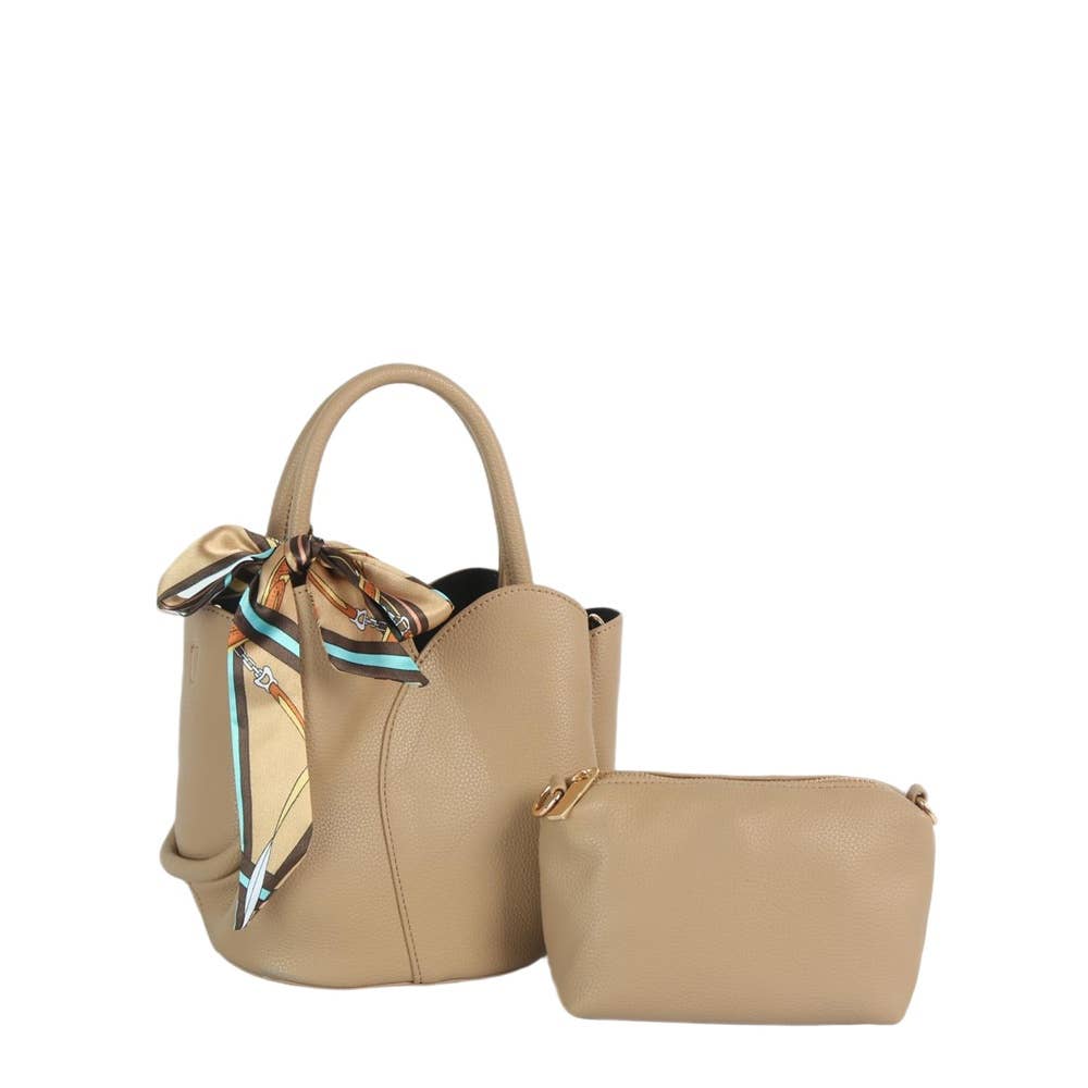 Tillie Scarf Vegan Leather Tote Set