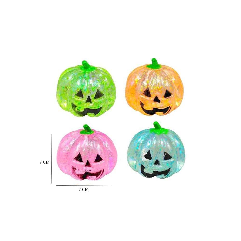 Glitter Halloween Pumpkin Squeeze Squishy Stress Relief Toy