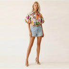 Tangerine Bloom Top