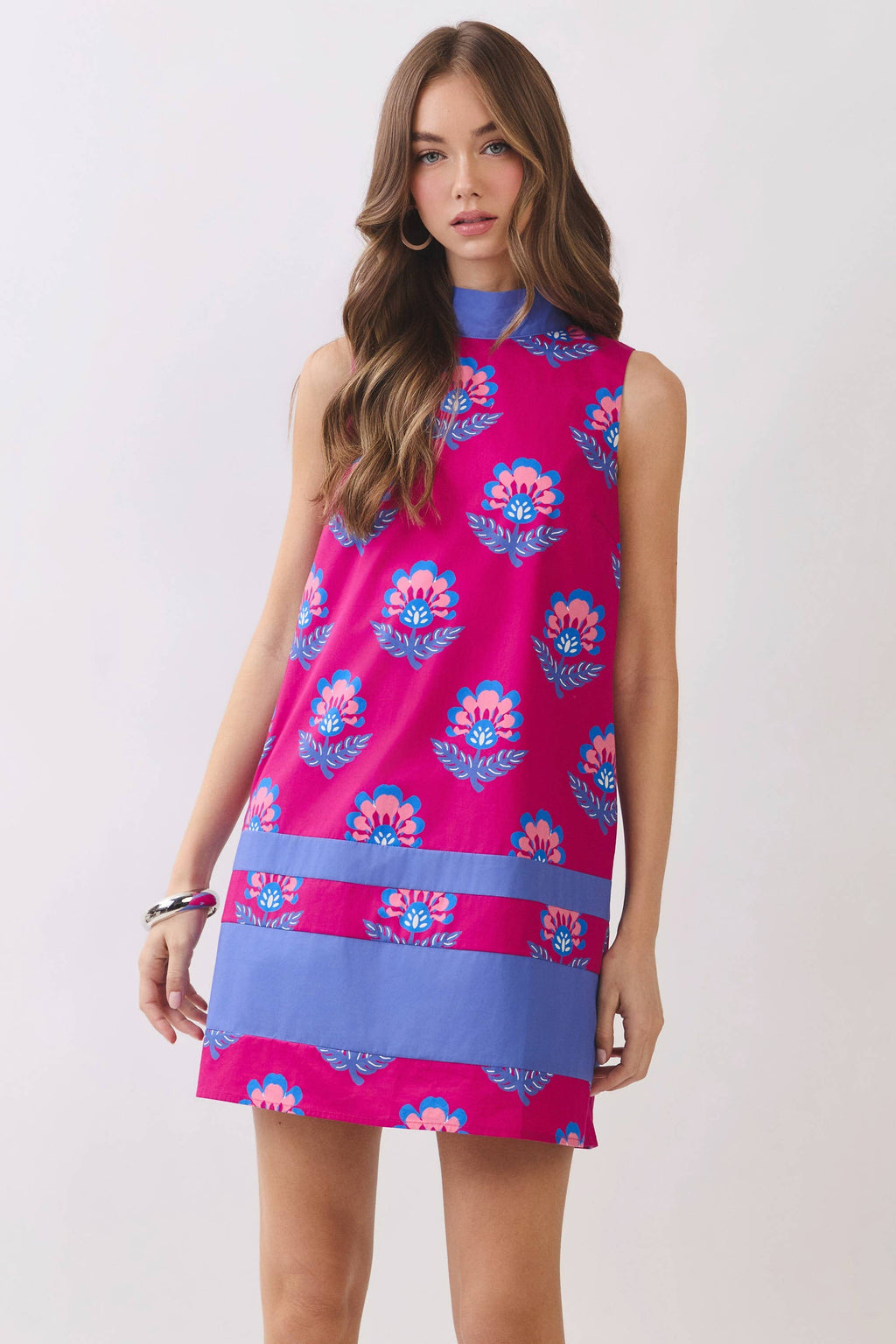 Mica Floral Print Bow Back Mini Dress