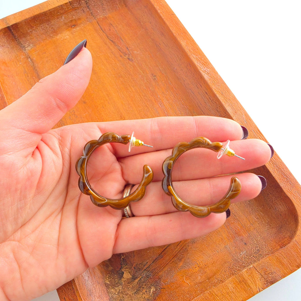 Scarlett Hoops - Cocoa Brown